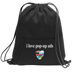 Bricks N’ Papers I Love Popup Ads Sweatshirt Cinch Pack Bag