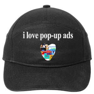 Bricks N’ Papers I Love Popup Ads 7-Panel Snapback Hat