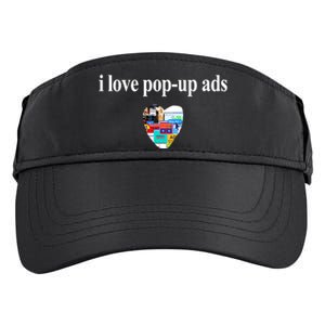 Bricks N’ Papers I Love Popup Ads Adult Drive Performance Visor