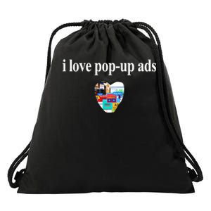 Bricks N’ Papers I Love Popup Ads Drawstring Bag