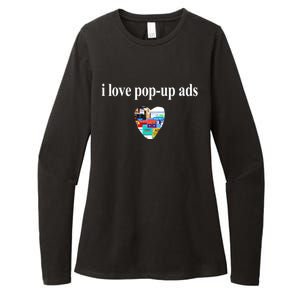 Bricks N’ Papers I Love Popup Ads Womens CVC Long Sleeve Shirt