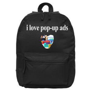 Bricks N’ Papers I Love Popup Ads 16 in Basic Backpack