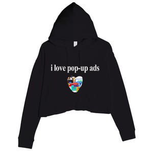 Bricks N’ Papers I Love Popup Ads Crop Fleece Hoodie