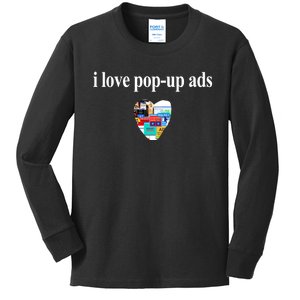 Bricks N’ Papers I Love Popup Ads Kids Long Sleeve Shirt