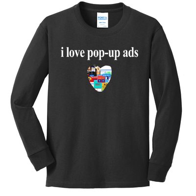 Bricks N’ Papers I Love Popup Ads Kids Long Sleeve Shirt