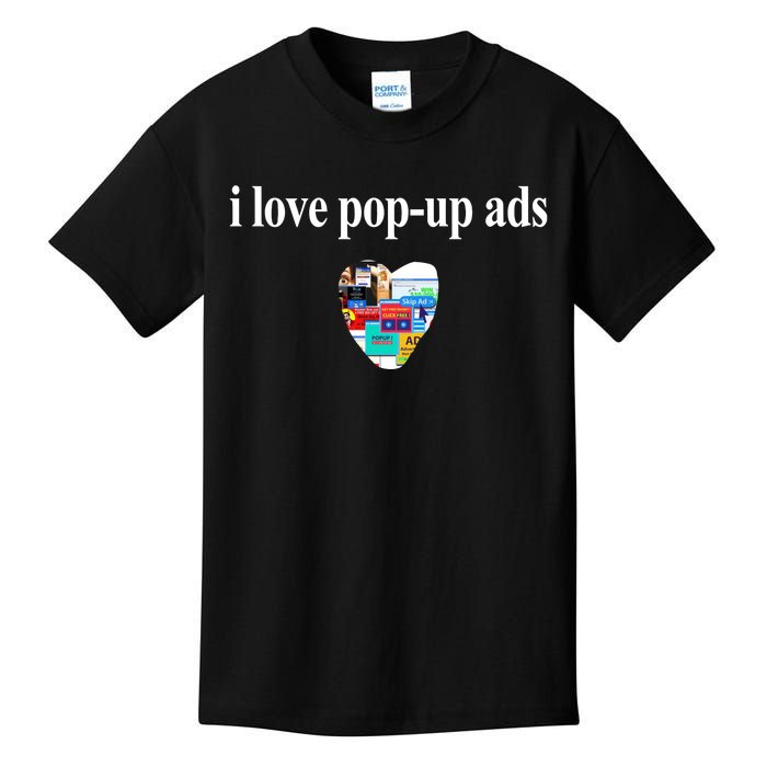 Bricks N’ Papers I Love Popup Ads Kids T-Shirt