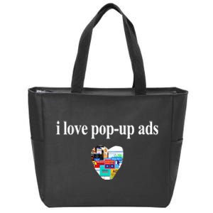 Bricks N’ Papers I Love Popup Ads Zip Tote Bag