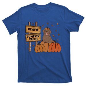 Brown Newfie Pumpkin Patch Dog Lovers Thanksgiving Halloween Great Gift T-Shirt