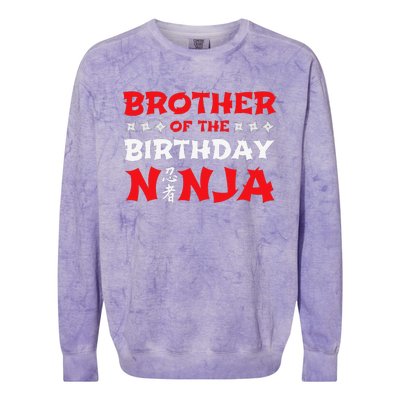 Birthday Ninja Party Brother of the Birthday Ninja Colorblast Crewneck Sweatshirt