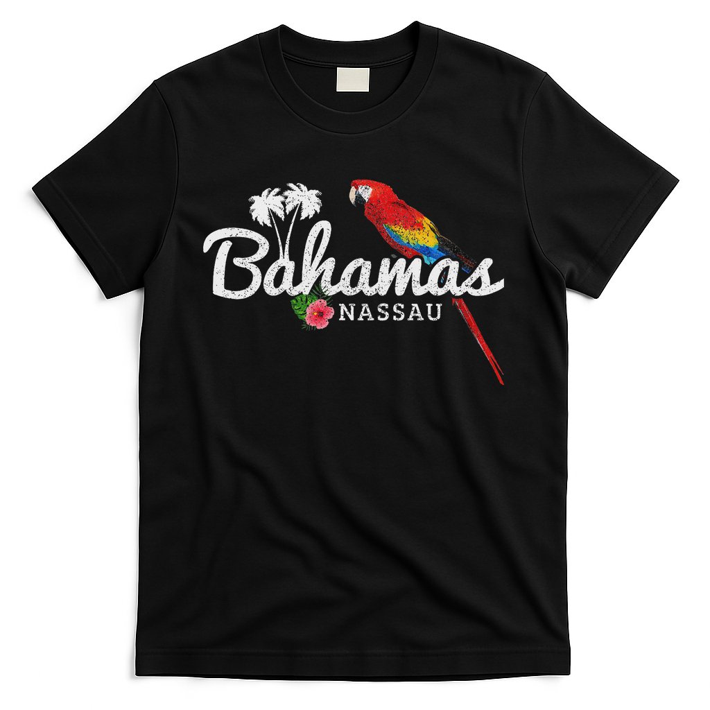 Bahamas Nassau Parrot Tropical Plants Vintage Bahamas T-Shirt