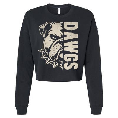 Bulldogs Name Personalized Bulldogs Cute Cropped Pullover Crew