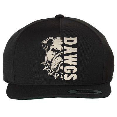 Bulldogs Name Personalized Bulldogs Cute Wool Snapback Cap