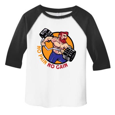 Bodybuilding No Pain No Gain Workout Bodybuilding Gift Toddler Fine Jersey T-Shirt