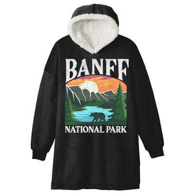 Banff National Park Lake Louise Rocky Mountains Canada Gift Hooded Wearable Blanket