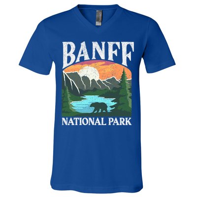 Banff National Park Lake Louise Rocky Mountains Canada Gift V-Neck T-Shirt