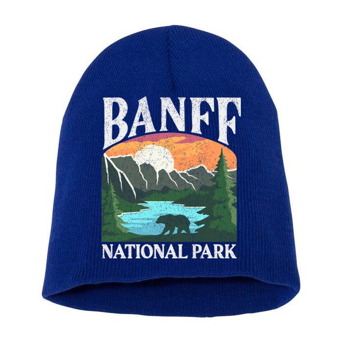 Banff National Park Lake Louise Rocky Mountains Canada Gift Short Acrylic Beanie