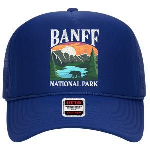 Banff National Park Lake Louise Rocky Mountains Canada Gift High Crown Mesh Back Trucker Hat