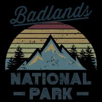 BADLANDS NATIONAL PARK SD Vintage Sunset Love Hiking Camping Sweatshirt