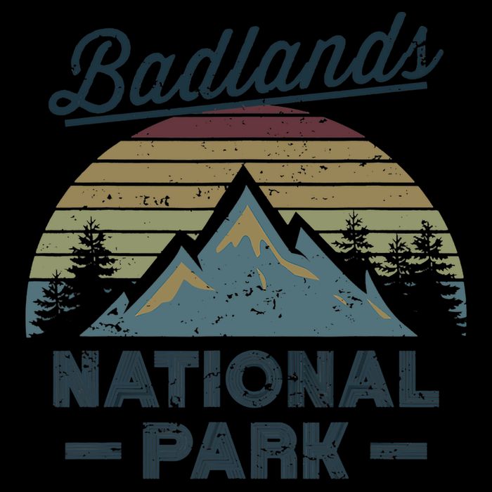BADLANDS NATIONAL PARK SD Vintage Sunset Love Hiking Camping Sweatshirt