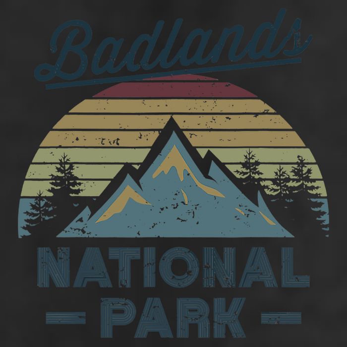 BADLANDS NATIONAL PARK SD Vintage Sunset Love Hiking Camping Beanie