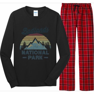 BADLANDS NATIONAL PARK SD Vintage Sunset Love Hiking Camping Long Sleeve Pajama Set