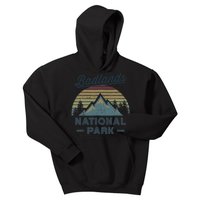 BADLANDS NATIONAL PARK SD Vintage Sunset Love Hiking Camping Kids Hoodie