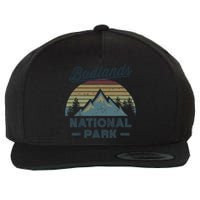 BADLANDS NATIONAL PARK SD Vintage Sunset Love Hiking Camping Wool Snapback Cap