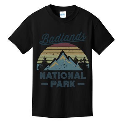 BADLANDS NATIONAL PARK SD Vintage Sunset Love Hiking Camping Kids T-Shirt
