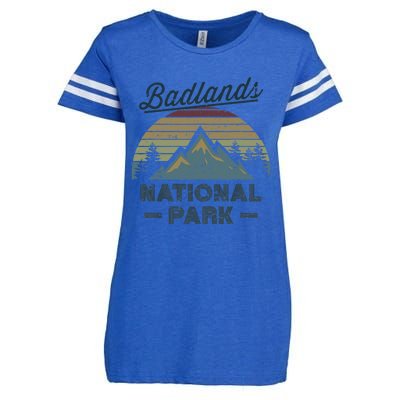 BADLANDS NATIONAL PARK SD Vintage Sunset Love Hiking Camping Enza Ladies Jersey Football T-Shirt