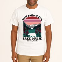 Banff National Park Lake Louise Retro Floral Mountain Tall T-Shirt