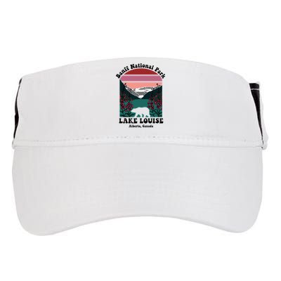 Banff National Park Lake Louise Retro Floral Mountain Adult Drive Performance Visor