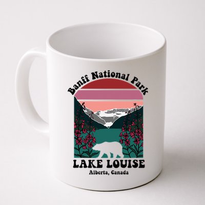 Banff National Park Lake Louise Retro Floral Mountain Mug