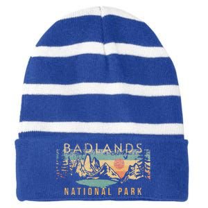 Badlands National Park Striped Beanie with Solid Band