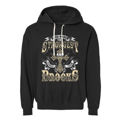 Brooks Name Personalized Brooks Last Name Garment-Dyed Fleece Hoodie