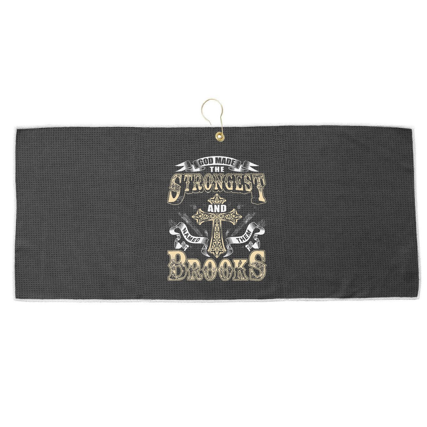 Brooks Name Personalized Brooks Last Name Large Microfiber Waffle Golf Towel