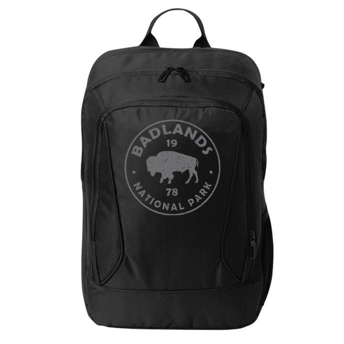 Badlands National Park Bison Vintage Hiking Souvenir City Backpack