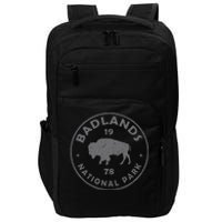 Badlands National Park Bison Vintage Hiking Souvenir Impact Tech Backpack