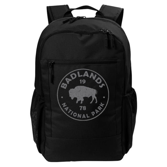 Badlands National Park Bison Vintage Hiking Souvenir Daily Commute Backpack