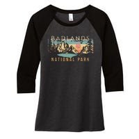 Badlands National Park Women's Tri-Blend 3/4-Sleeve Raglan Shirt