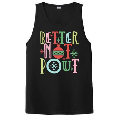 Better Not Pout Christmas Pun Distressed PosiCharge Competitor Tank