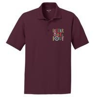 Better Not Pout Christmas Pun Distressed PosiCharge RacerMesh Polo