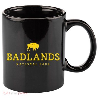 Badlands National Park Bison South Dakota Buffalo Souvenir 11oz C Handle Ceramic Mug