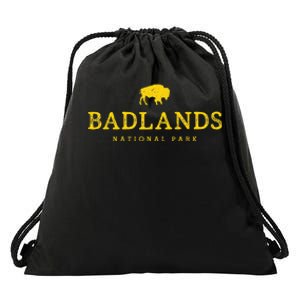 Badlands National Park Bison South Dakota Buffalo Souvenir Drawstring Bag