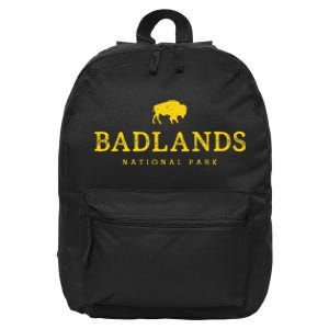 Badlands National Park Bison South Dakota Buffalo Souvenir 16 in Basic Backpack