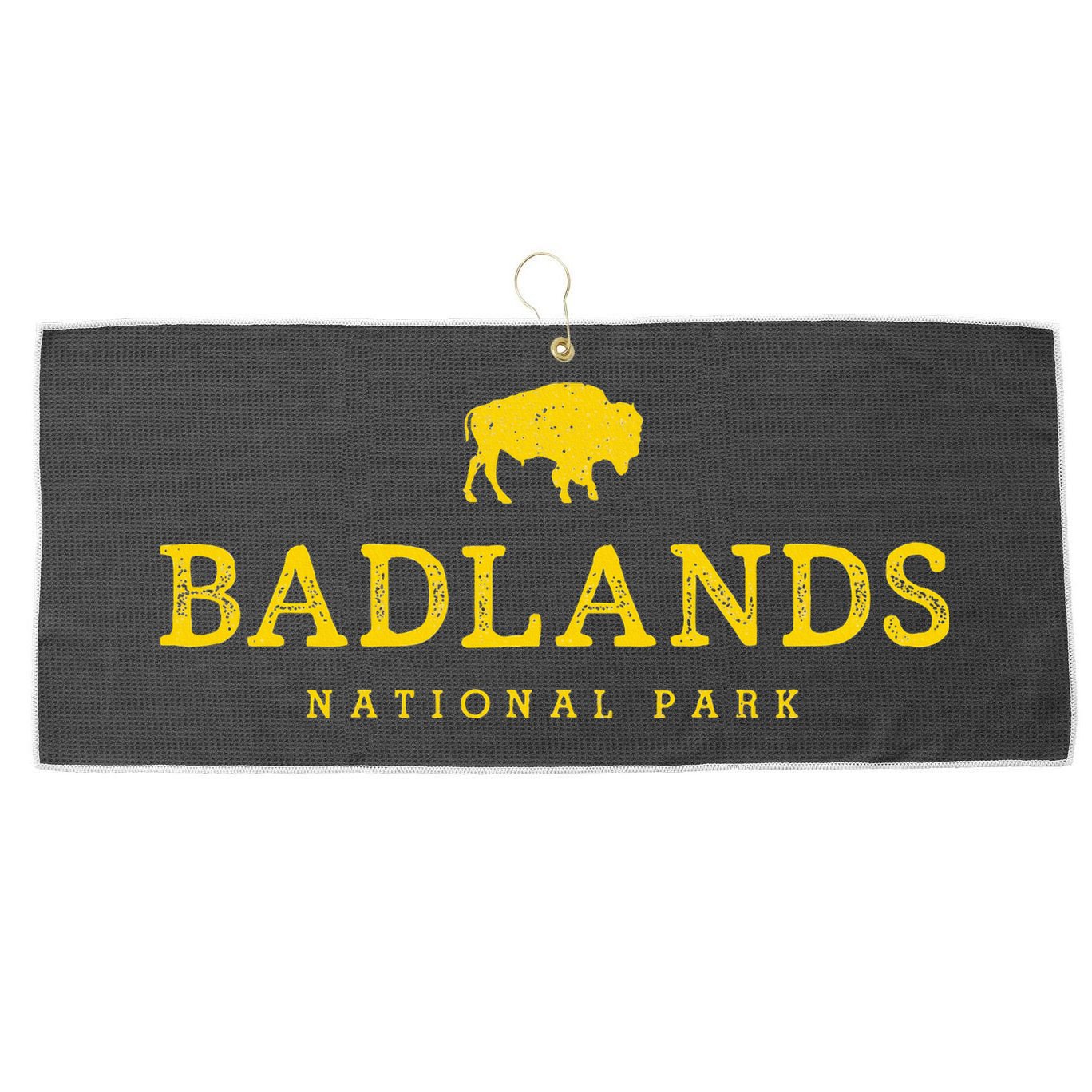 Badlands National Park Bison South Dakota Buffalo Souvenir Large Microfiber Waffle Golf Towel