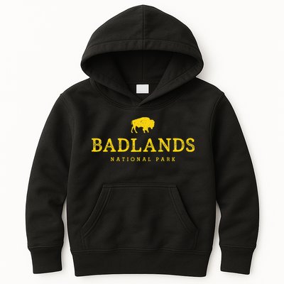 Badlands National Park Bison South Dakota Buffalo Souvenir Kids Hoodie