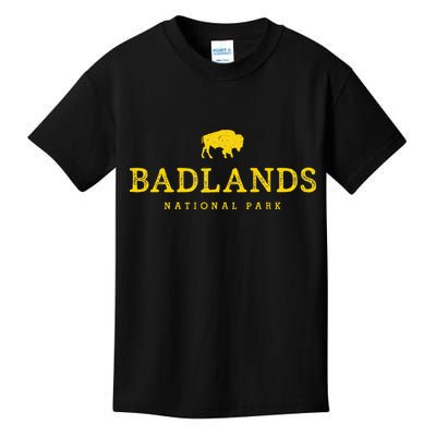 Badlands National Park Bison South Dakota Buffalo Souvenir Kids T-Shirt