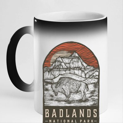 Badlands National Park 11oz Black Color Changing Mug