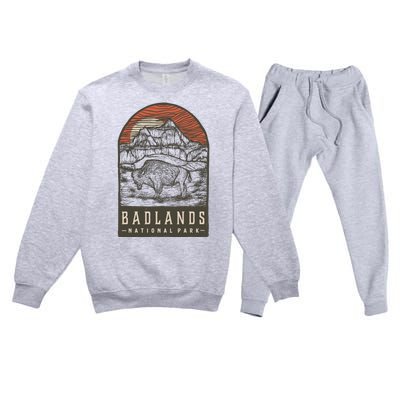 Badlands National Park Premium Crewneck Sweatsuit Set