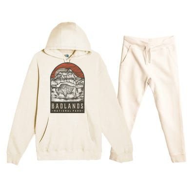 Badlands National Park Premium Hooded Sweatsuit Set